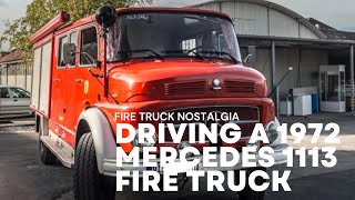 Driving a 1972 Mercedes 1113 Rundhauber Fire Truck [upl. by Ibrad]