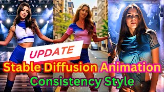 Stable Diffusion Animation Consistency Stay Still Background In AnimateDiff Workflow Update [upl. by Esadnac]