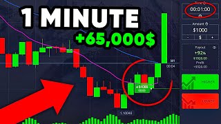 REAL PROFIT 65000 with CRAZY 1MINUTE STRATEGY  Binary options  Pocket option trading strategy [upl. by Nikola979]