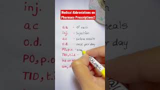 Medical Abbreviations on Pharmacy Prescriptions [upl. by Fitzger]