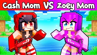 Cashs Mom vs Zoeys Mom in Minecraft [upl. by Dacia]