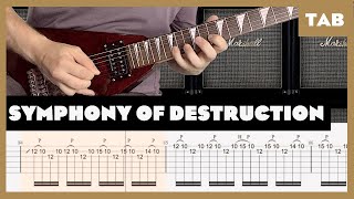 Megadeth  Symphony of Destruction  Guitar Tab  Lesson  Cover  Tutorial [upl. by Niki564]