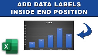 How to add data labels to the inside end position in excel chart [upl. by Cire436]