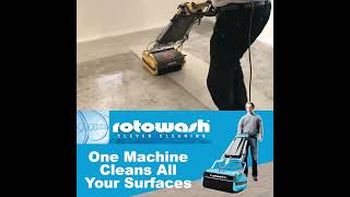 Rotowash Hard Surface Floor Cleaning Machine  Also Cleans Carpets [upl. by Aicenad]