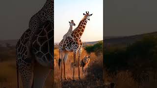 😱giraffe vs Lion nationalgeographic shorts youtubeshort [upl. by Mamoun314]