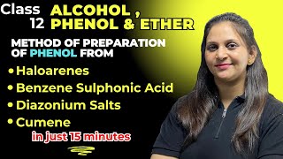 preparation of phenol alcohol phenol and ether class 12 chemistry cbse ncert [upl. by Ellon]