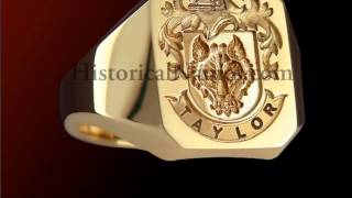 HistoricalNamescom  Family Crest Signet Rings [upl. by Dhiren361]