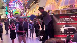 Magic Show in Fremont Street Las Vegas NV 4K Fremont Street magic show Las Vegas [upl. by Ainotal]