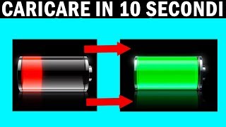 COME CARICARE IN 10 SECONDI LA BATTERIA DEL CELLULARE [upl. by Voorhis449]