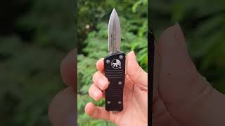 Replica Microtech Troodon Mini Double Edge Stonewashed OTF Knife SVBK [upl. by Rimola]