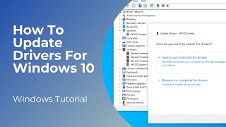 How To Update Drivers For Windows 10 [upl. by Anyzratak570]