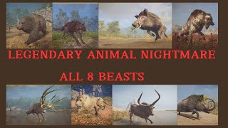 KILLING ALL 8 LEGENDARY ANIMALS  Assassins Creed Odyssey [upl. by Burroughs387]