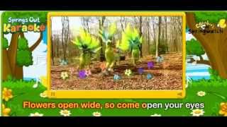 Green Balloon Club  Springs out karaoke with lyrics song  Cbeebies [upl. by Guenna]