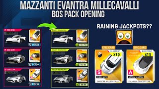 Asphalt 9  Mazzanti Evantra Millecavalli BoS pack opening  Raining jackpots 🤯 [upl. by Enelkcaj]