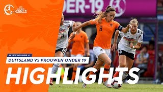 Highlights Duitsland  Vrouwen onder 19 2572019 Halve finale EK [upl. by Ernaldus]