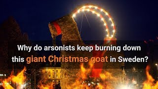 Gävlebocken The giant Christmas goat arsonists love to burn down [upl. by Celio864]