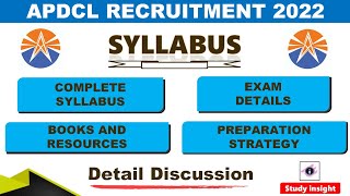 APDCL Recruitment 2022  Syllabus and Details  Study insight [upl. by Haimehen]