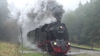 Nordhausen Wernigeroder Eisenbahn  99 5901 und 99 6001 unterwegs HD [upl. by Cassaundra]