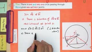 Theorem 105 Class 9  Chapter 10  Circles 💁👌😍 Circle through three non collinear points  Old book [upl. by Jessabell]