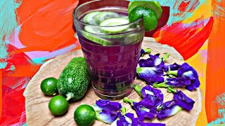 Cucumber Calamansi amp Blue Ternate flower Juice  Cucumber amp Calamansi Lemonade [upl. by Johnson]