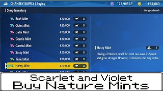 Pokemon Scarlet and Violet  Where to Buy Nature Mints for competitive Pokémon [upl. by Ares]