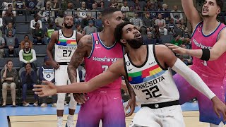 NBA 2K23 City Jersey Update  Minnesota Timberwolves vs Washington Wizards Full Highlights [upl. by Ecirtnahs]