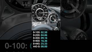 BUGATTI Tourbillon  measuring acceleration times top speed downshift stopwatchsound01000400 [upl. by Marian]