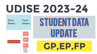 UDISE STUDENT DATA ENTRY 202324  UDISE Student Module Kaise Bhare  UDISE Student Data Entry 2023 [upl. by Fattal]