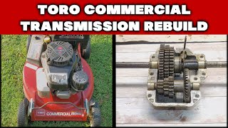 Toro Commercial Lawnmower Transmission Rebuild 4K 60fps [upl. by Ytineres]