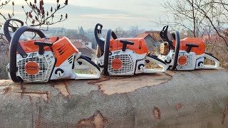 Stihl MS 500i i 10 versus MS 462 versus MS 400c same bar amp chain [upl. by Chafee761]