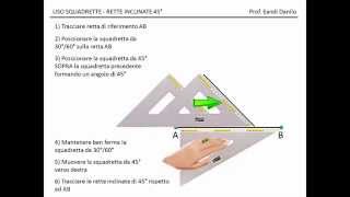 Uso squadrette rette inclinate 45° [upl. by Ardekan]