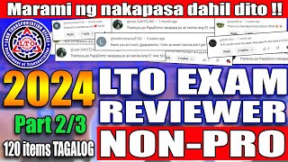 LTO EXAM REVIEWER 2024 FOR NON PROFESSIONAL DRIVERS LICENSE PART 2 [upl. by Tapes]