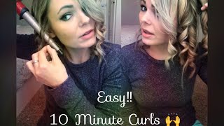 Curling Wand Perfect Curls in less than 10 minutes Short to Medium length hair [upl. by Quintilla]