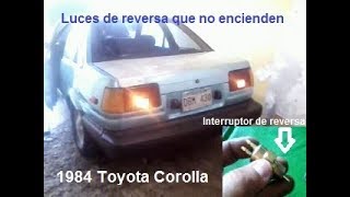 Luces de reversa no encienden Toyota Corolla AE86 [upl. by Eilesor495]