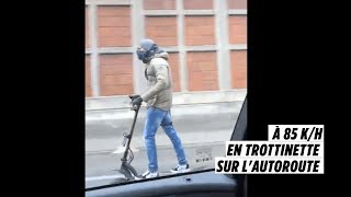 Rouler en trottinette électrique à 85kmh cest possiblemais interdit [upl. by Adaline871]