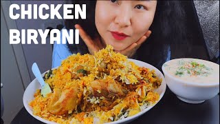 Chicken biryani with raita eating and cooking mukbang [upl. by Casi325]