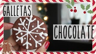 Galletas Navideñas de Chocolate Decoradas  christmasbakingday8 [upl. by Siseneg]