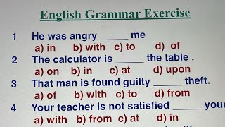 English Grammar Exercise  Prepositions [upl. by Nnayr]