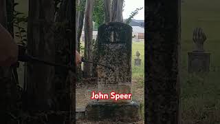 Speer Headstone Transformation cemetery gravestone family mcr restoration cleaning helena [upl. by Eibrik]