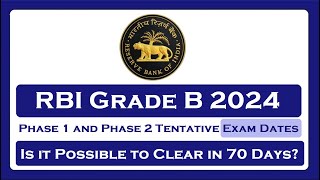 RBI Grade B Phase 1 and Phase 2 Tentative Exam Dates 2024 [upl. by Milissent679]