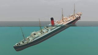 RMS Carpathia Sinking Simulation [upl. by Atirrehs]