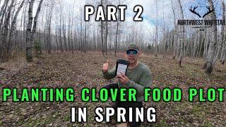 Overseeding Clover Food Plot [upl. by Nelaf116]