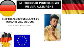 PROCÉDURE DE VISA ALLEMAGNE  REMPLISSAGE DU FORMULAIRE DE DEMANDE DE VISA [upl. by Ardnek]