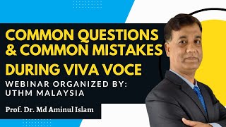 Common Questions and Common Mistakes During VIVA VOCE SESSION Useful Tips To Overcome Them [upl. by Laurance197]