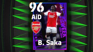 Astuce Pour Obtenir 100 K bukayo saka From Potw Worldwide Nov 16 23 Pack  eFootball 2024 [upl. by Dempstor677]