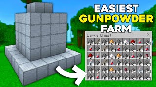 EASIEST 121 Gunpowder Farm Tutorial In Minecraft Bedrock [upl. by Ainimreh]