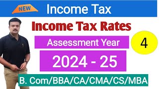 Income Tax Law and AccountsIncome Tax rates AY 202425 Malayalam [upl. by Pufahl]