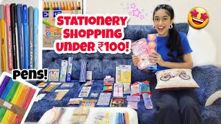 Stationery Shopping Under ₹100🎀🤩✨️  Riyas Amazing World [upl. by Monreal436]