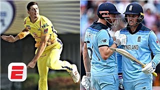 Mitchell Santner on how IPL bowling helped prepare him Bairstow and Roy  Cricket World Cup Final [upl. by Harihat]