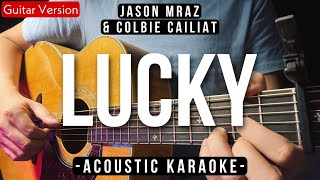 Lucky Karaoke Acoustic  Jason Mraz Ft Colbie Cailiat HQ Audio [upl. by Gibbeon]